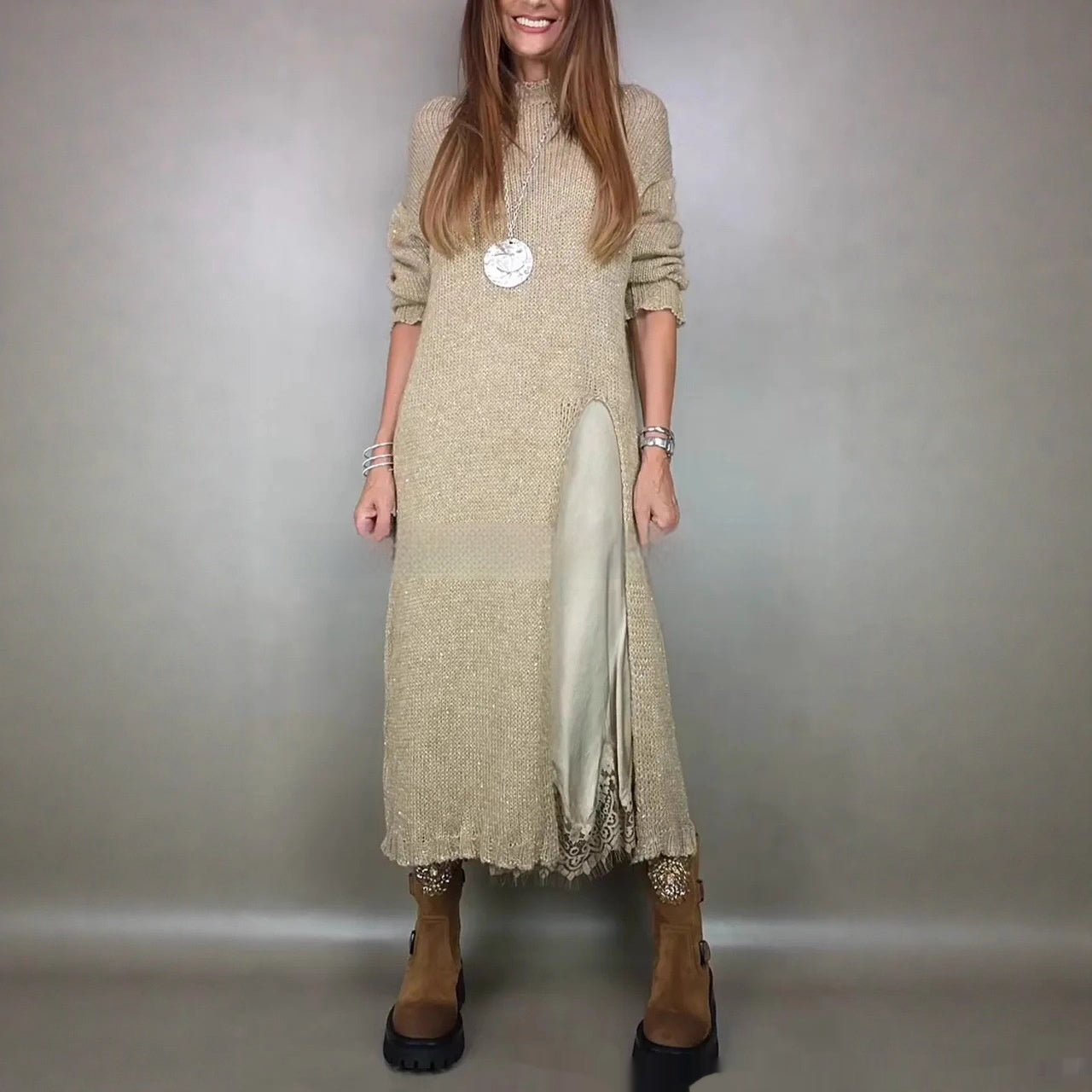 Alberta™ | Zweiteiliges Wollkleid